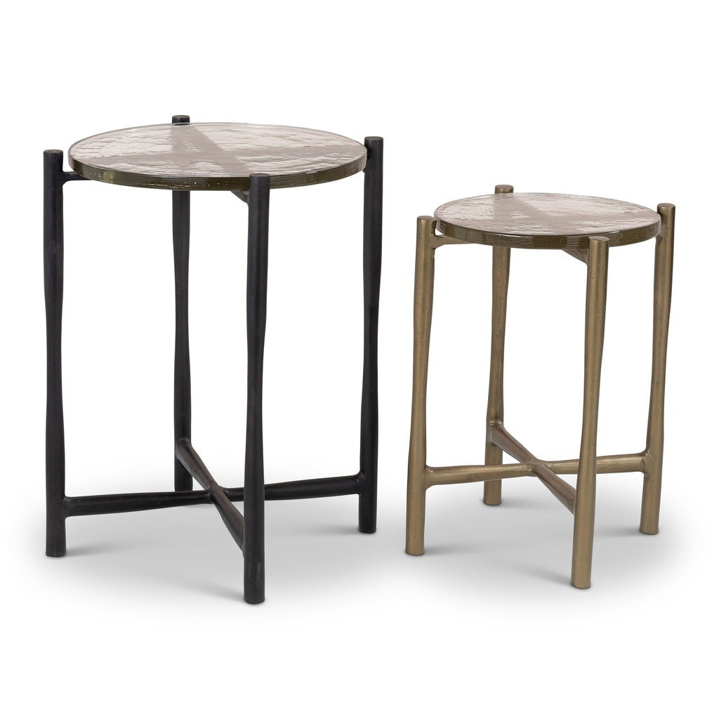 Shyla End Table-Urbia-URBIA-IJ-SHYLA-ET-16AB-Side TablesAntique Brass-16.25"h-4-France and Son