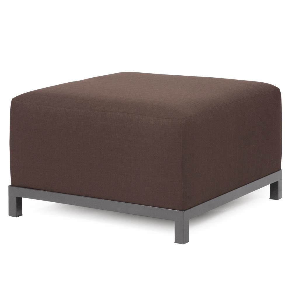 Axis Sectional Parts-The Howard Elliott Collection-HOWARD-K902T-202-Outdoor SectionalsSterling Chocolate-100% Polyester-Ottoman-32-France and Son