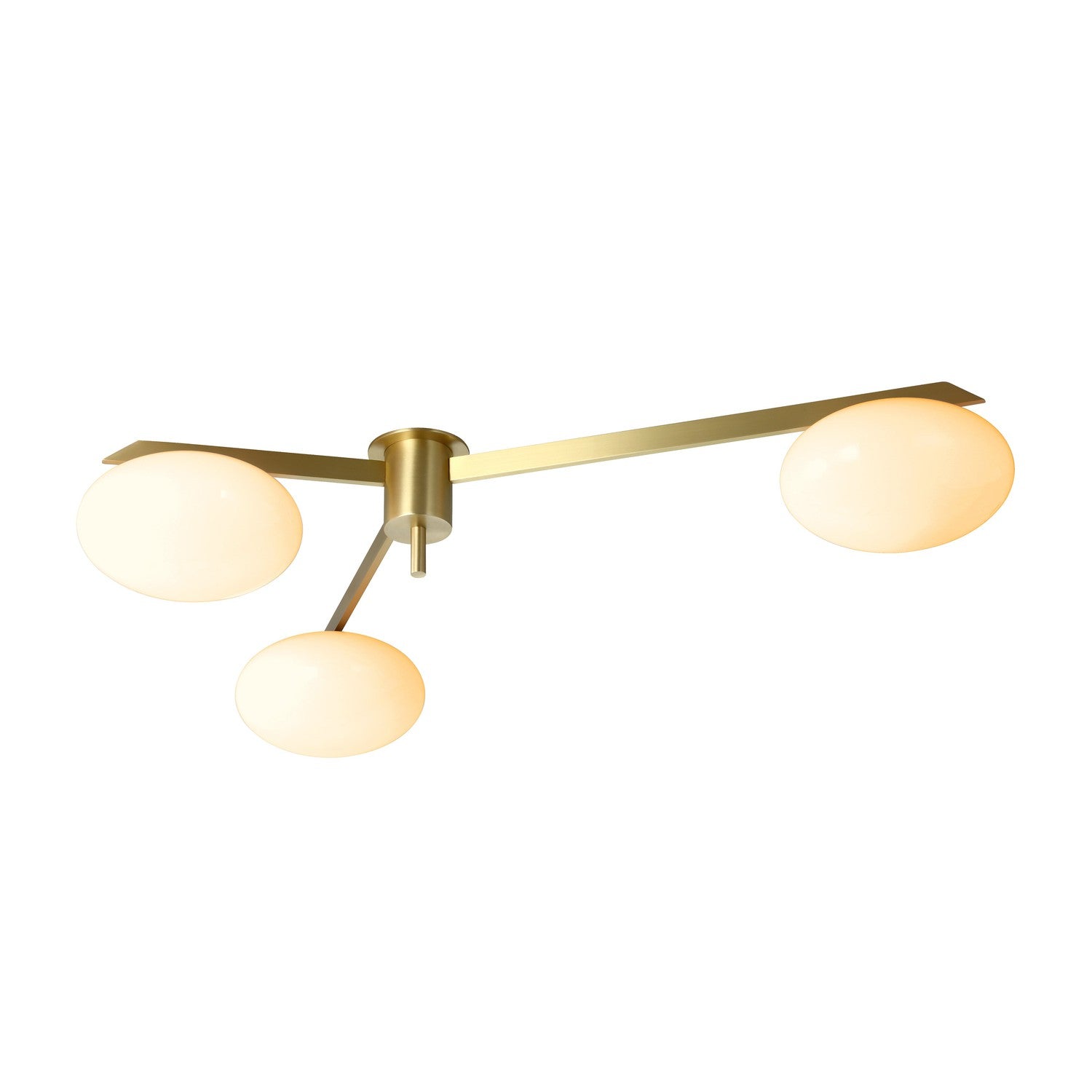 Lelli Three Arm Ceiling Light - Brass-France & Son-LN7103BRS-Flush Mounts-3-France and Son