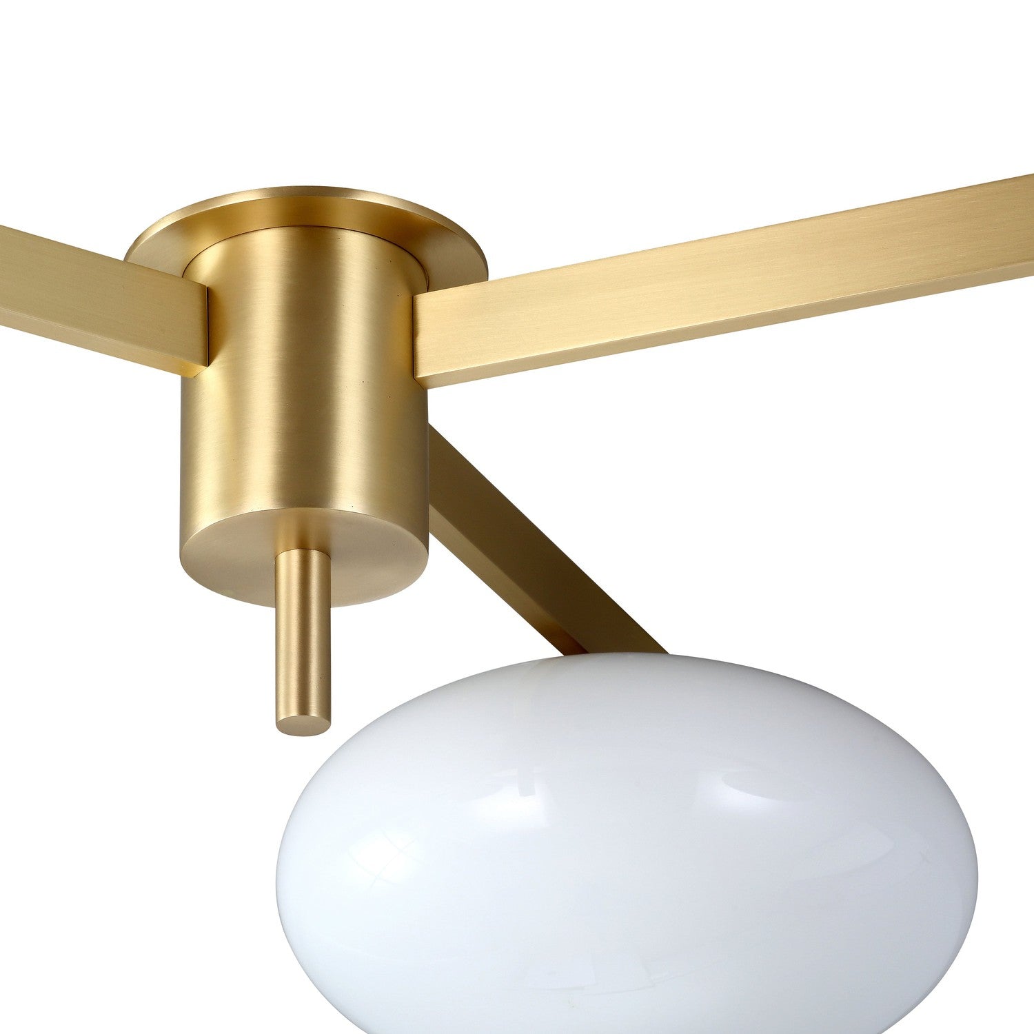 Lelli Three Arm Ceiling Light - Brass-France & Son-LN7103BRS-Flush Mounts-5-France and Son