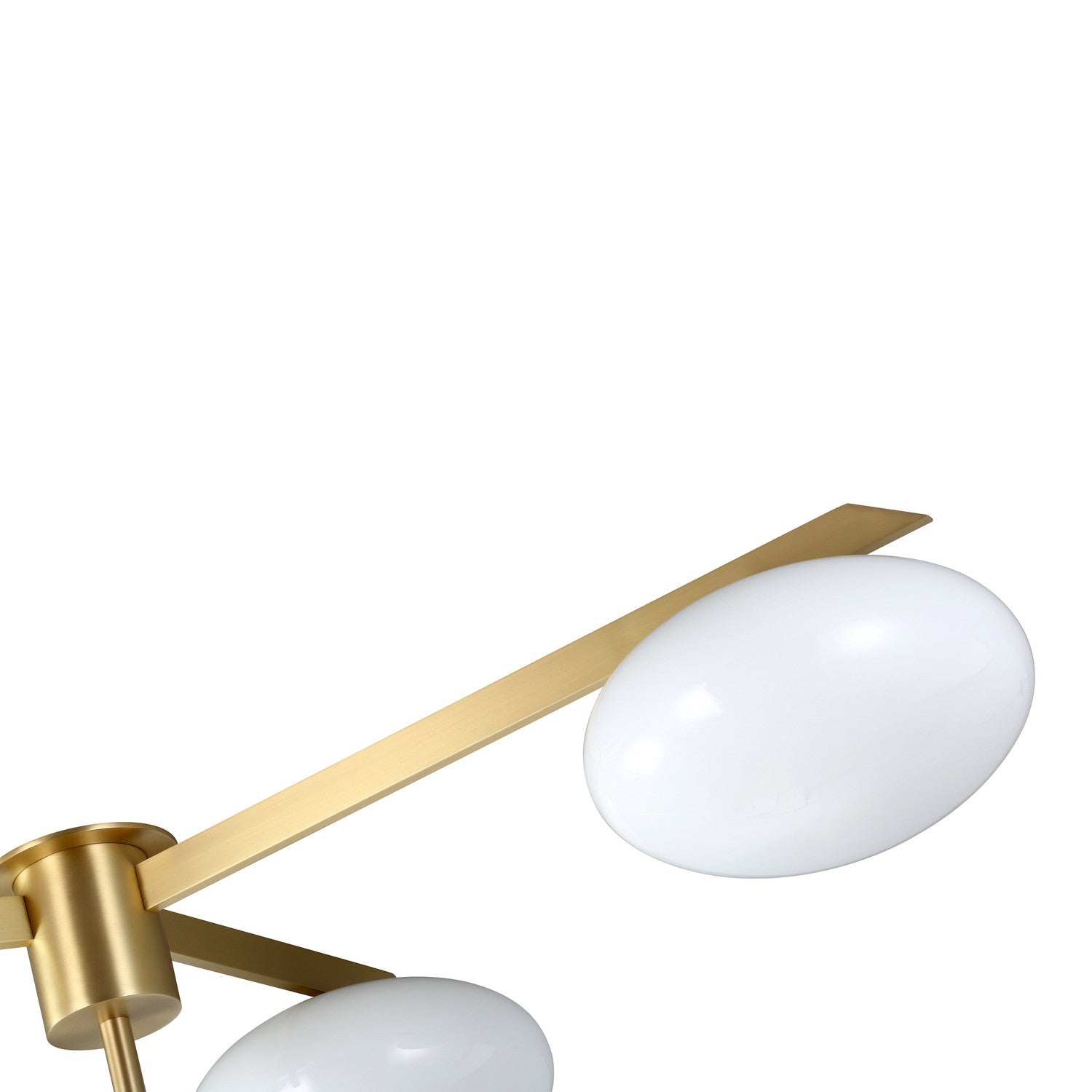 Lelli Three Arm Ceiling Light - Brass-France & Son-LN7103BRS-Flush Mounts-6-France and Son