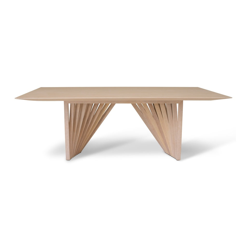 Laguna Dining Table-Urbia-URBIA-BSM-99026-06-Dining TablesOff White - Nogal-Glass Top-11-France and Son