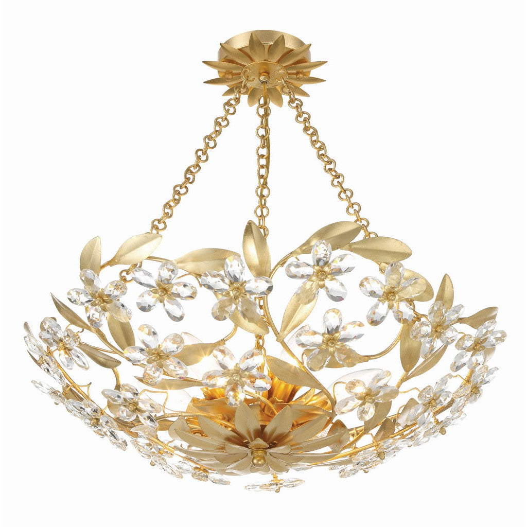 Marselle 6 Light Antique Gold Semi Flush Mount-Crystorama Lighting Company-CRYSTO-MSL-306-GA_CEILING-Flush Mounts-1-France and Son