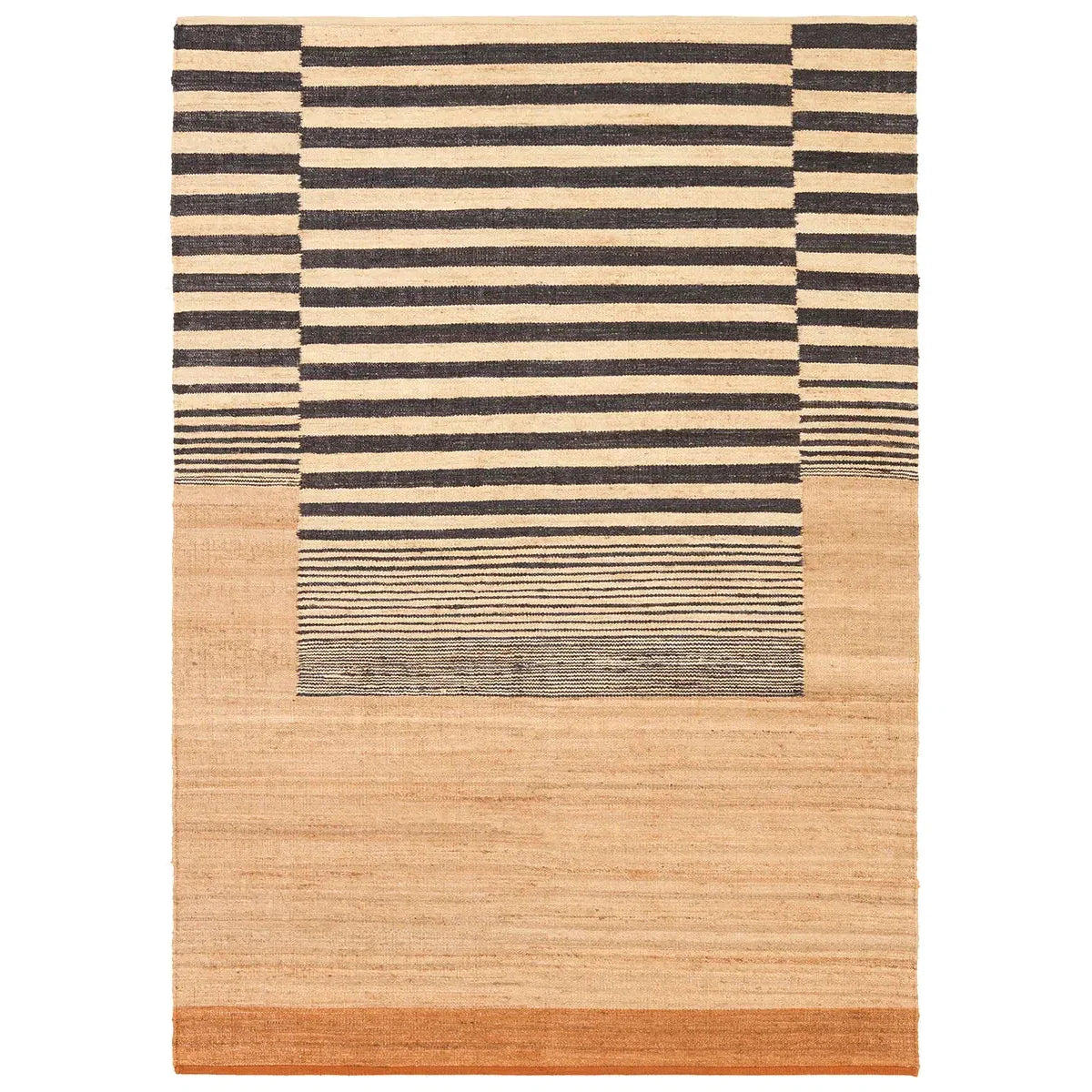 Jaipur Living Maiko Handmade Striped Beige/Black Area Rug (10'X14')-Jaipur-JAIPUR-RUG160783-Rugs-1-France and Son