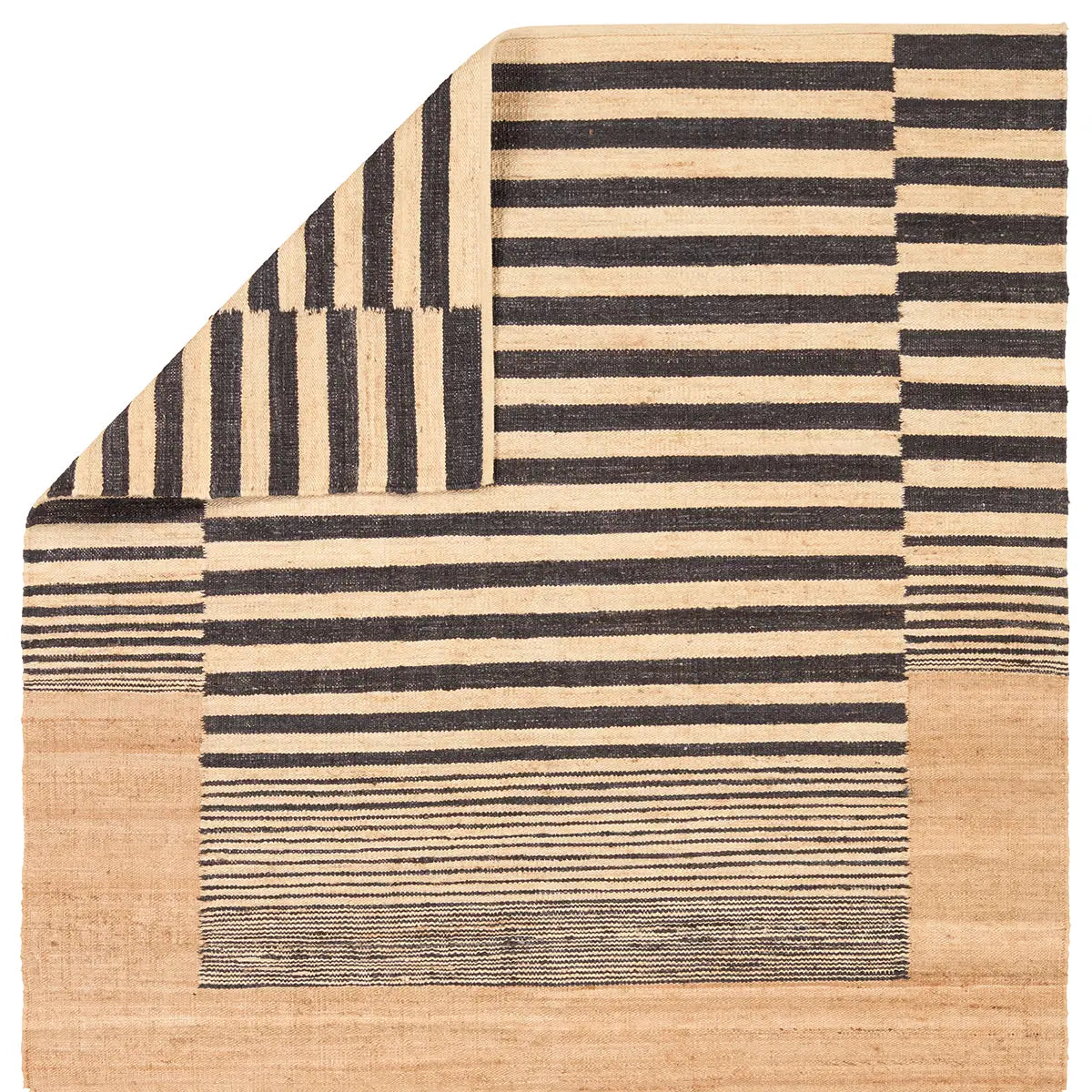 Jaipur Living Maiko Handmade Striped Beige/Black Area Rug (2'X3')-Jaipur-JAIPUR-RUG160779-Rugs-2-France and Son