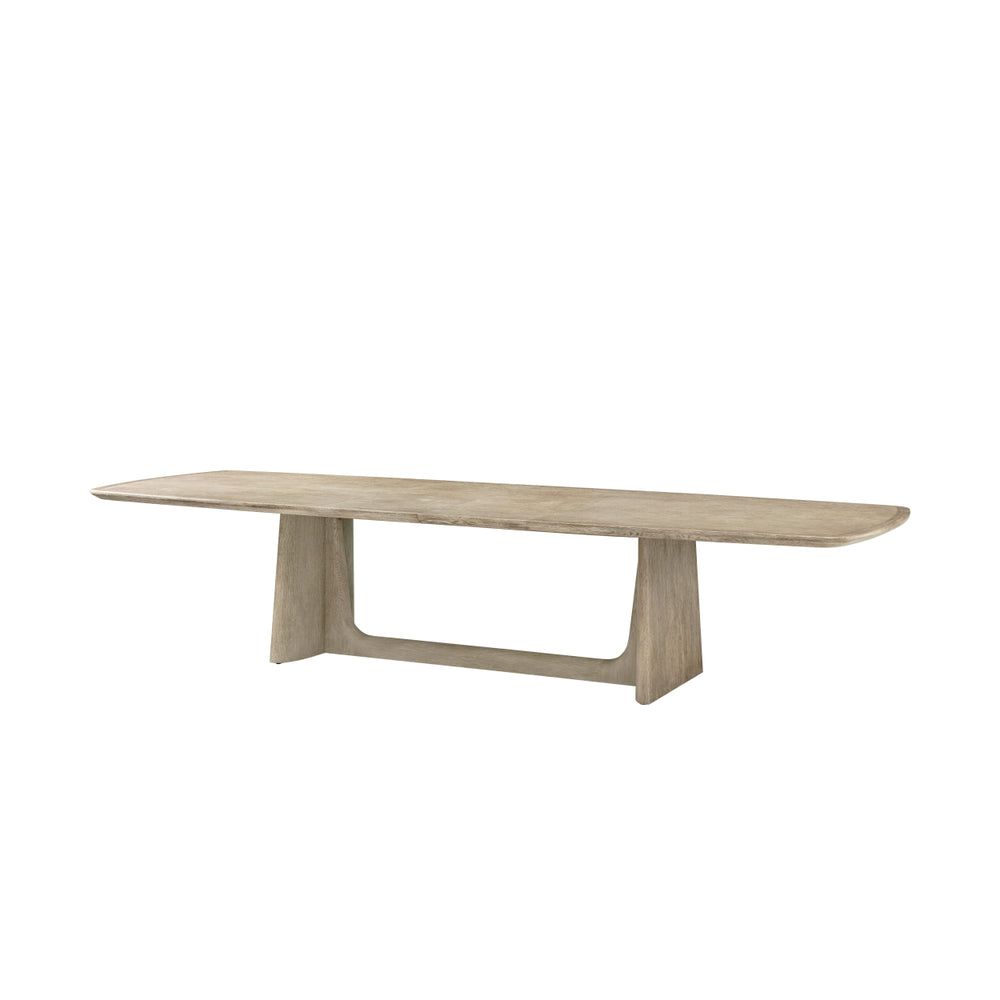 Repose Rectangular Extension Dining Table-Theodore Alexander-THEO-TA54064.C322-Dining TablesGrey Oak-4-France and Son