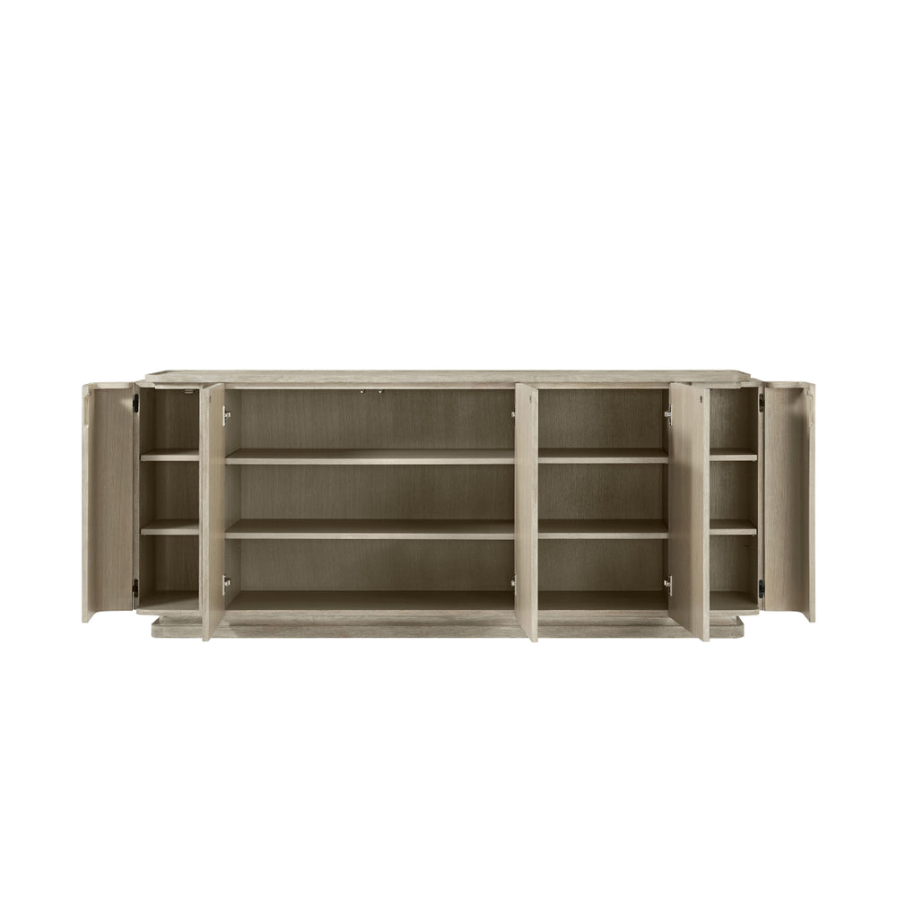 Repose Triple Door Sideboard-Theodore Alexander-THEO-TA61136.C325-Sideboards & CredenzasCharcoal Oak Finish-4-France and Son