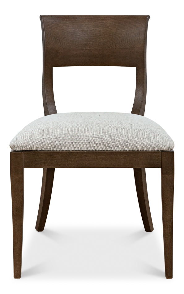Beidermeier Side Chair - Driftwood - Oatmeal-SARREID-SARREID-U169-07F46-Dining Chairs-2-France and Son