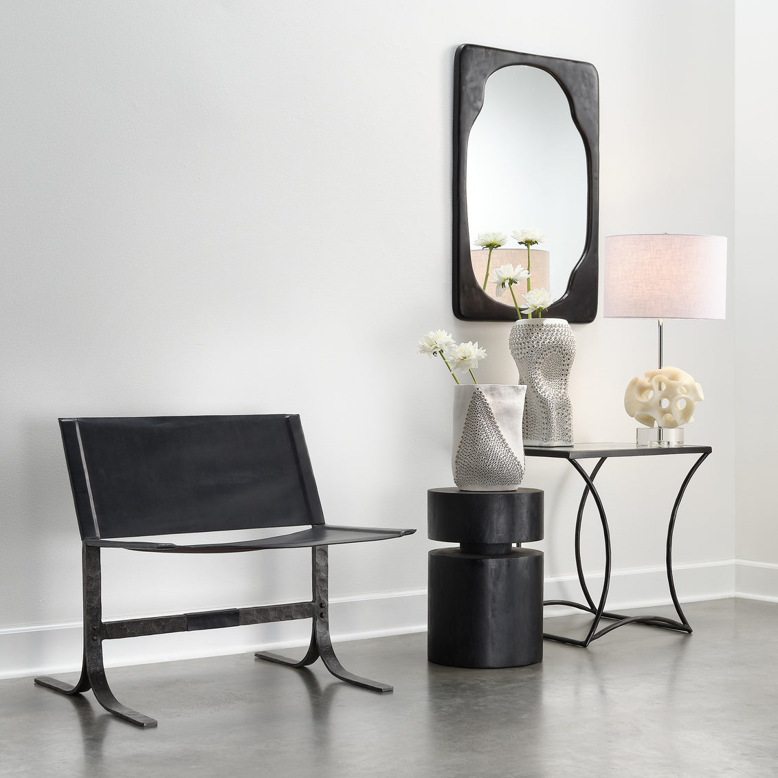 Alessa Sling Chair-Jamie Young-JAMIEYO-20ALES-CHBK-Lounge ChairsBlack-2-France and Son