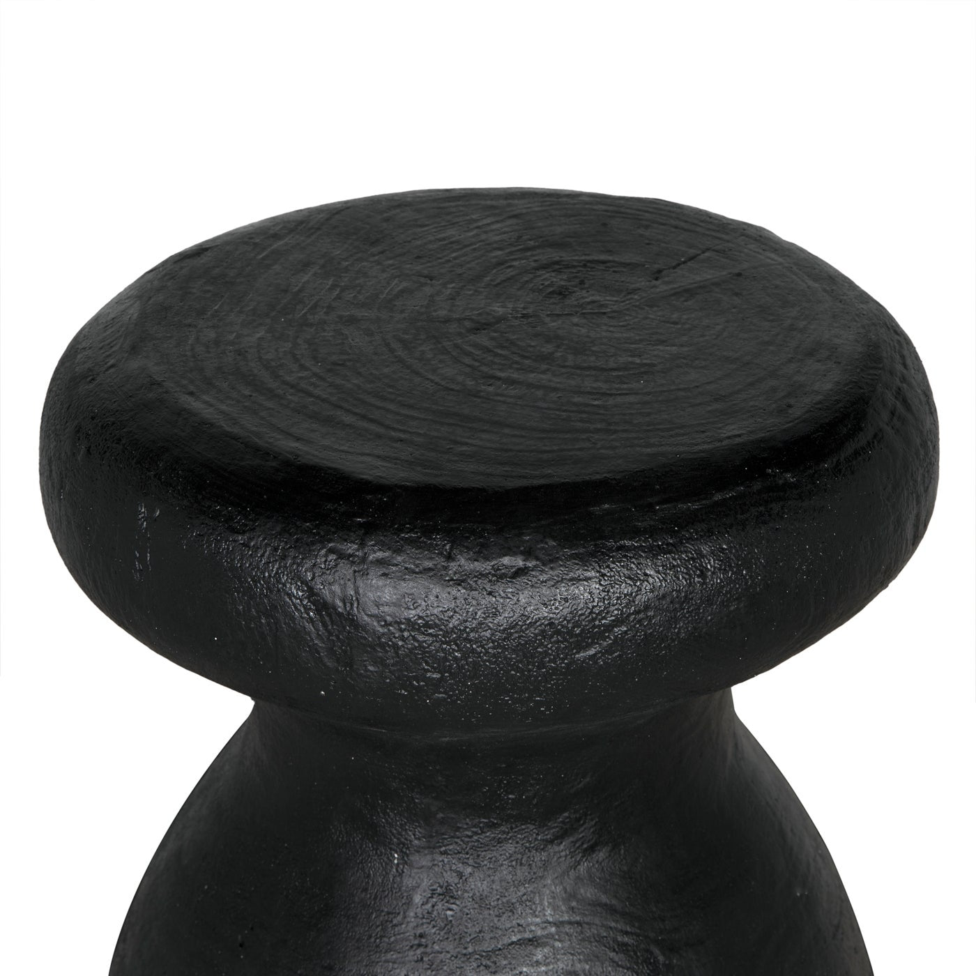 Samson Stool/Side Table - Black Burnt Resin-Noir-NOIR-AR-306BBF-Stools & Ottomans-2-France and Son