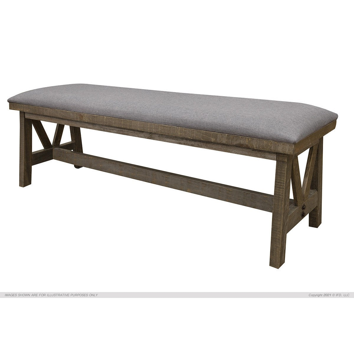 Loft Brown Bench-IFD-IFD-IFD6441BEN-Benches-1-France and Son