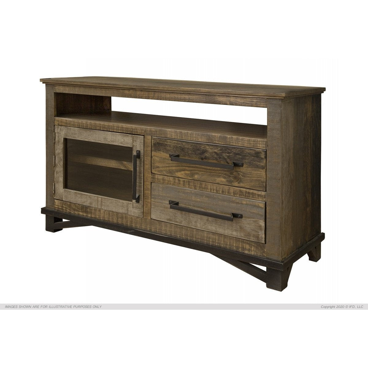 Loft Brown TV Stand / Console-IFD-IFD-IFD6441STN52-Media Storage / TV Stands-1-France and Son