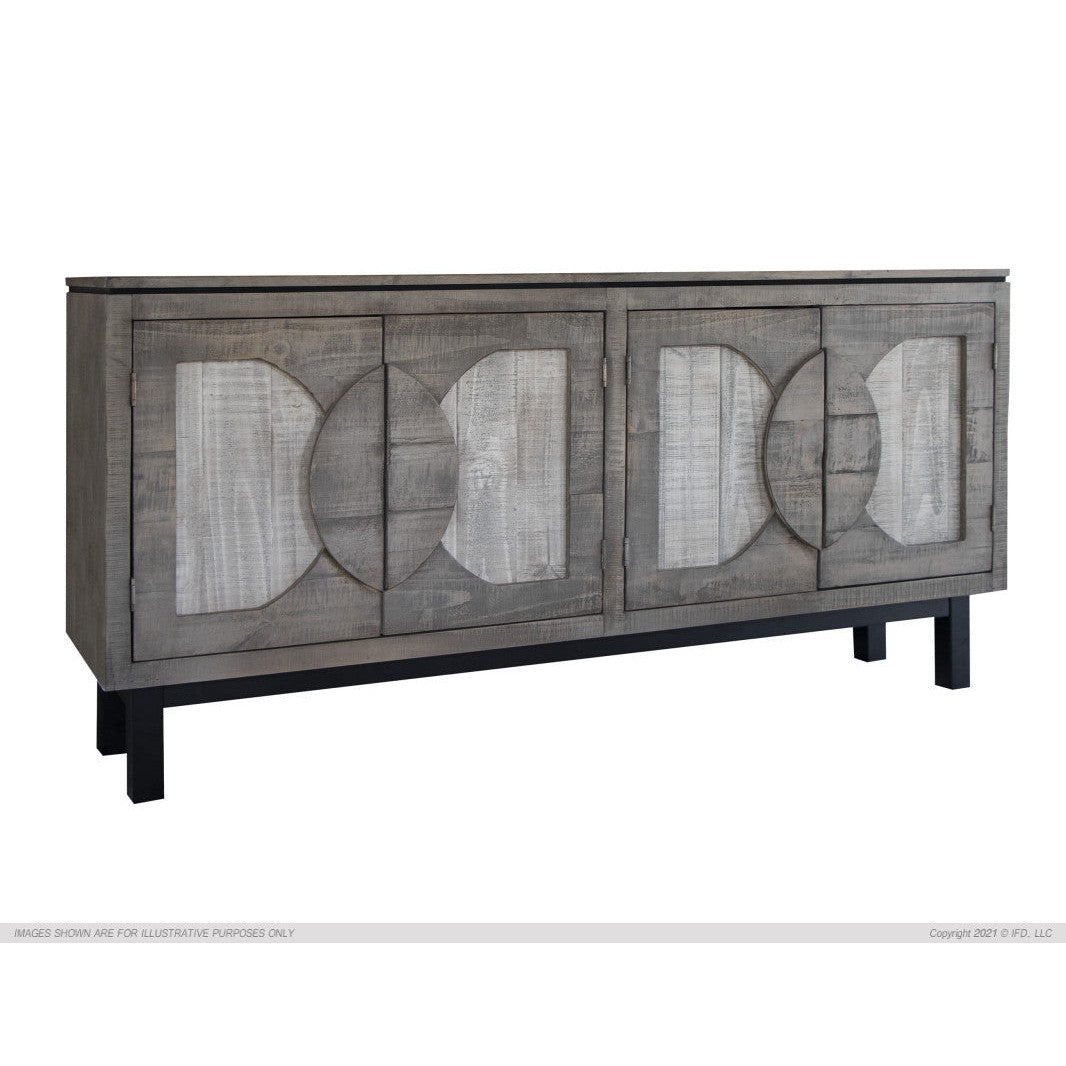 Cosalá Console/ TV Stand / Buffet-IFD-IFD-IFD8081CNSGY-Media Storage / TV StandsGrey & Brown-1-France and Son