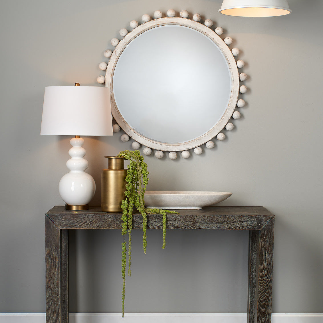 Nova Table Lamp-Jamie Young-JAMIEYO-LS9NOVATLGR-Table LampsGrey Ceramic w/ Antique Brass Hardware-5-France and Son