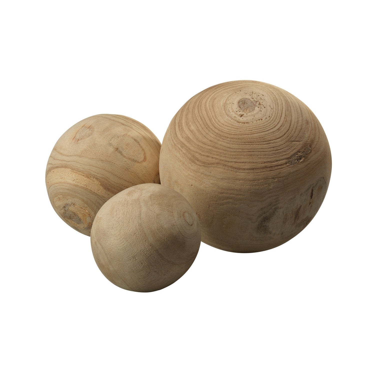 Malibu Wood Balls (set of 3)-Jamie Young-JAMIEYO-7MALI-NATU-Decorative Objects-1-France and Son