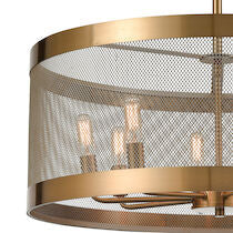 Line in the Sand 24'' Wide 8-Light Pendant - Satin Brass-Elk Home-ELK-D4333-Lighting Accessories-2-France and Son