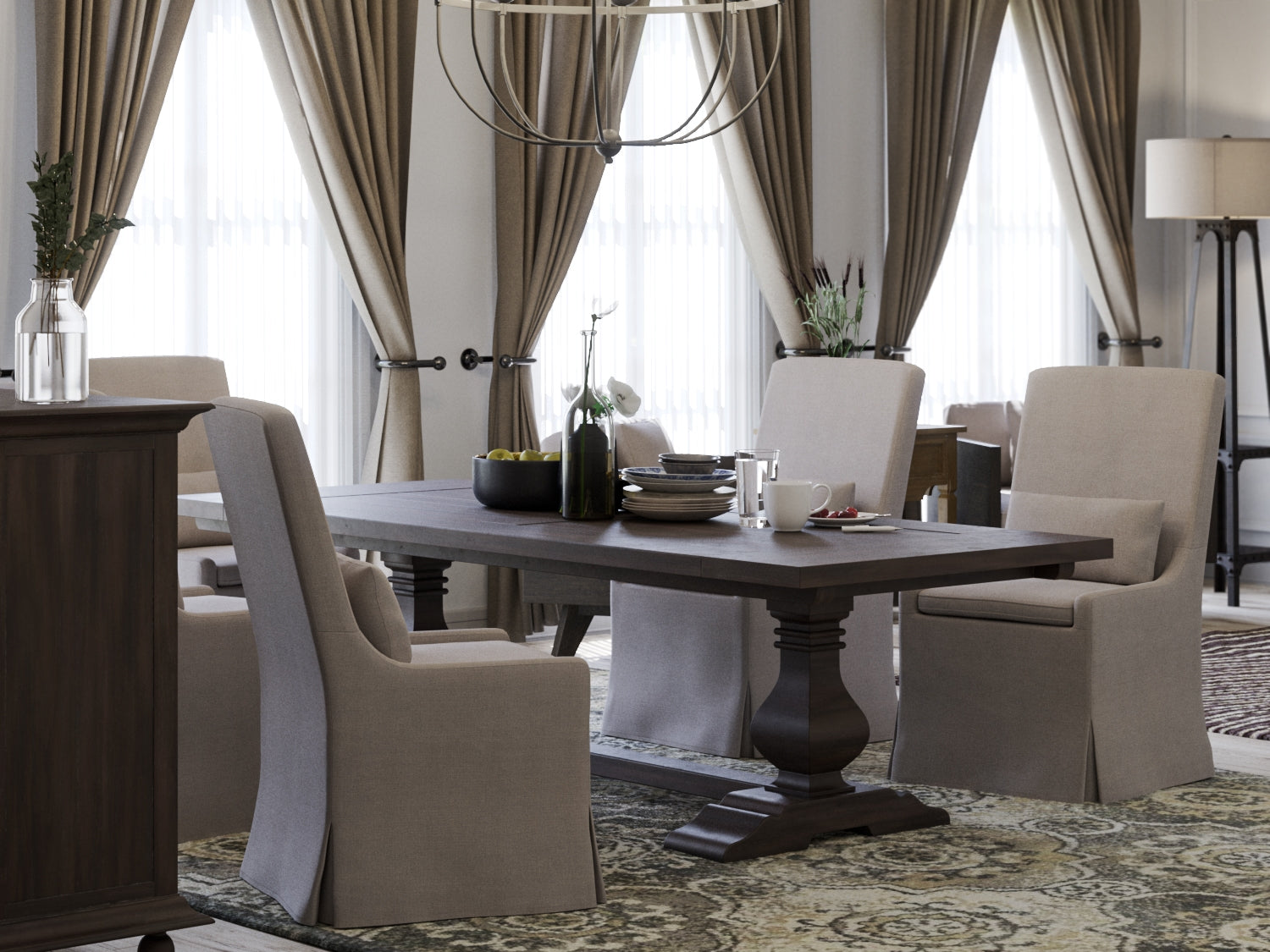 Sierra Modern Slipcovered Dining Chair-Bramble-BRAM-27605SF200-Dining Chairs-2-France and Son