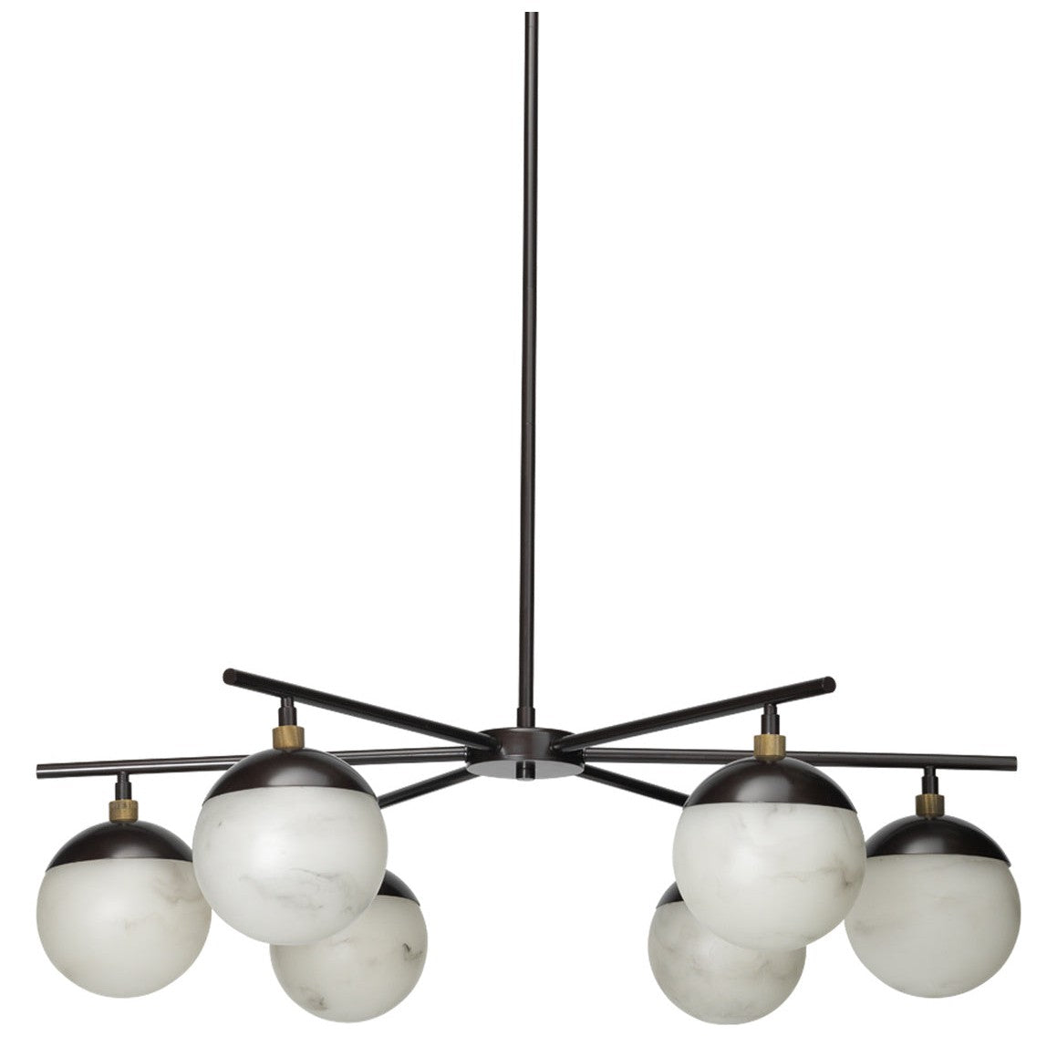Metro 6 Light Chandelier-Jamie Young-JAMIEYO-5METR6-CHOB-Chandeliers-1-France and Son