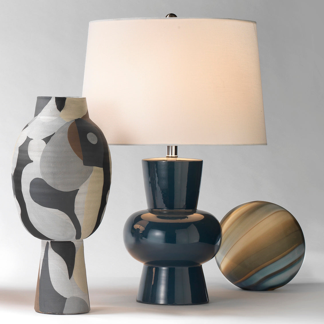 Clementine Table Lamp-Jamie Young-JAMIEYO-LS9CLEMBLUE-Table LampsSteel Blue Ceramic-2-France and Son