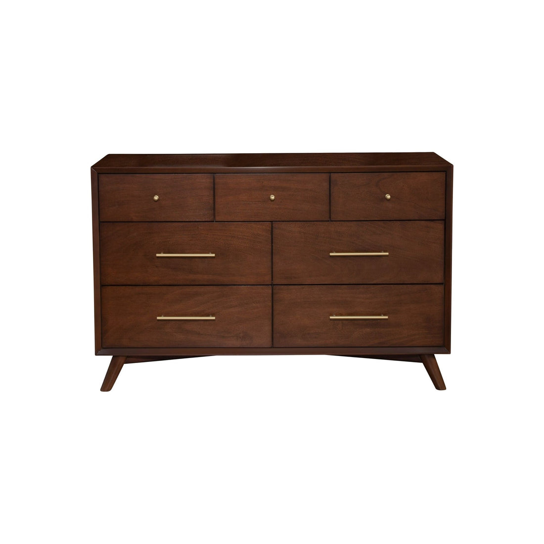 Flynn Dresser, Walnut-Alpine Furniture-ALPINE-966WAL-03-Dressers-2-France and Son