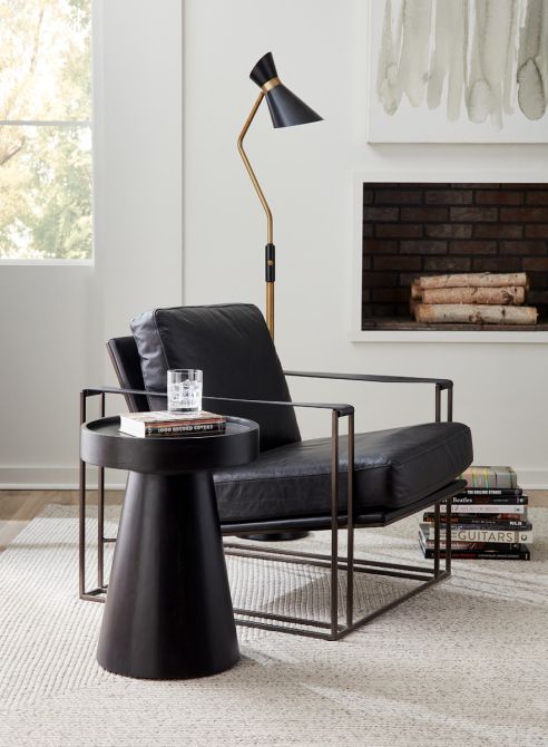 Bogart Modern Arm Chair-Home Trends & Designs-HOMETD-G205-BGAC-EB-Lounge Chairs-3-France and Son