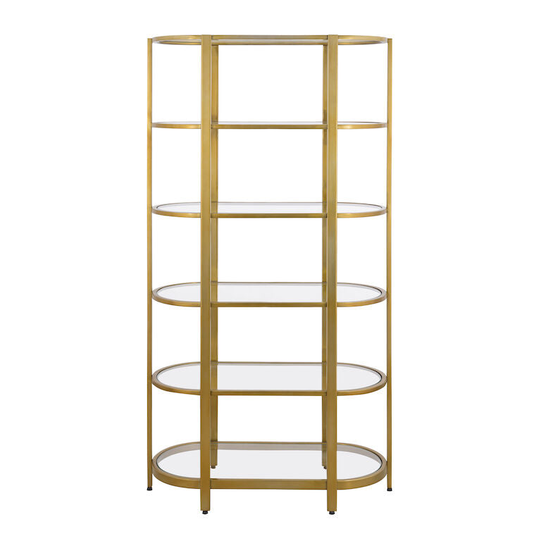 Blain Bookshelf - Brass-Elk Home-ELK-H0805-9913-Bookcases & Cabinets-1-France and Son