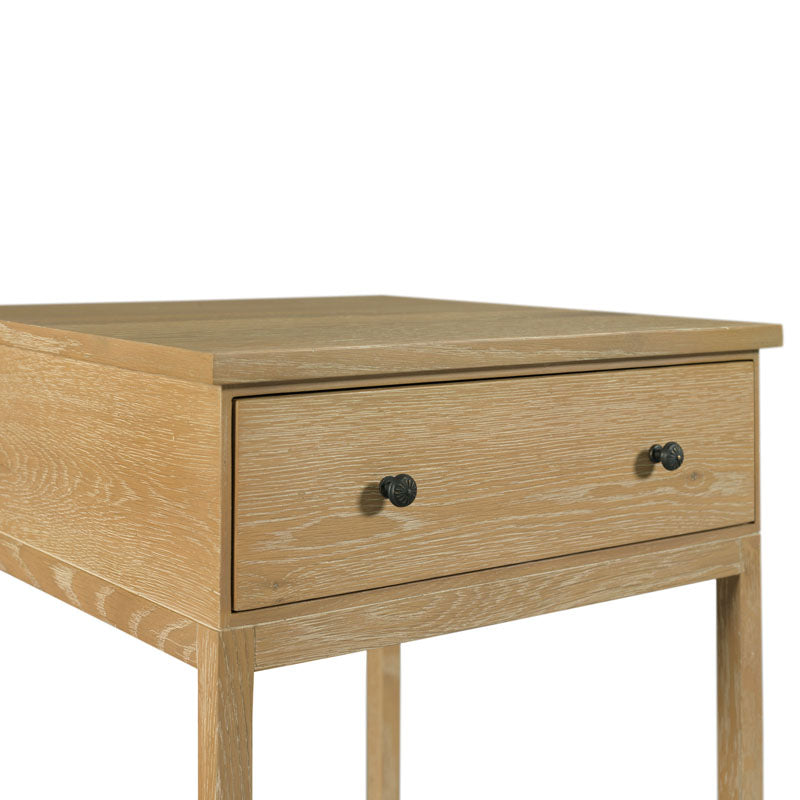 Sincerity Bedside Table-Woodbridge Furniture-WOODB-LL105-23-NightstandsLimewash Finish-2-France and Son