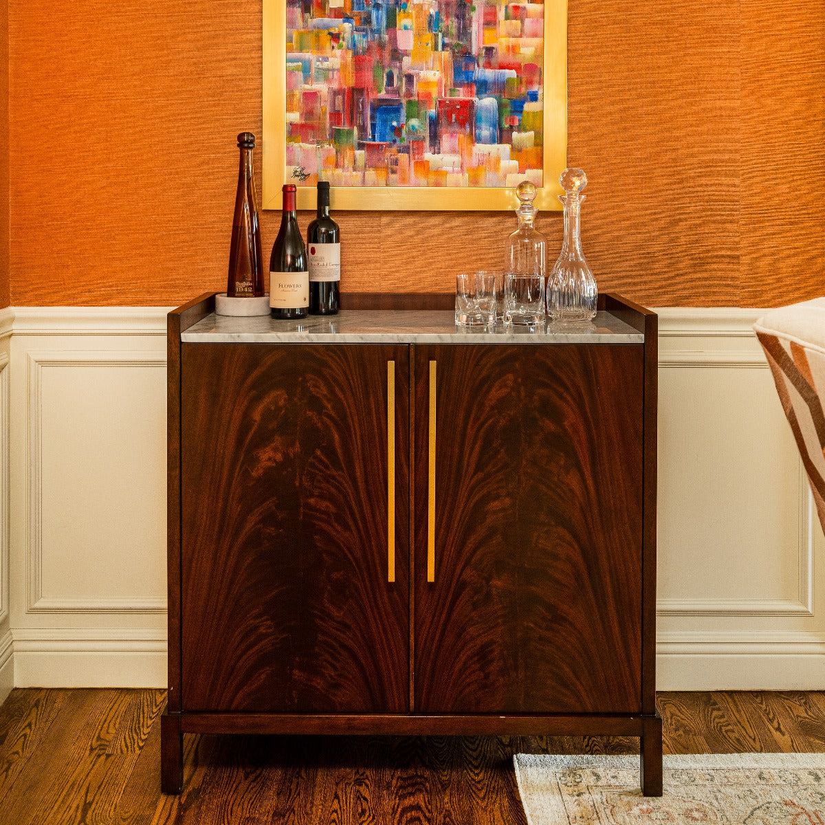 Ridge Bar Cabinet-Woodbridge Furniture-WOODB-3128-43-Bookcases & Cabinets-1-France and Son