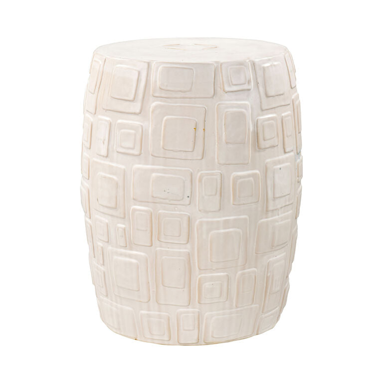 Cambeck Accent Stool - White-Elk Home-ELK-S0015-8103-Stools & Ottomans-1-France and Son