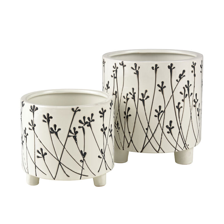 Melton Planter - Small White-Elk Home-ELK-S0017-9728-Planters-2-France and Son