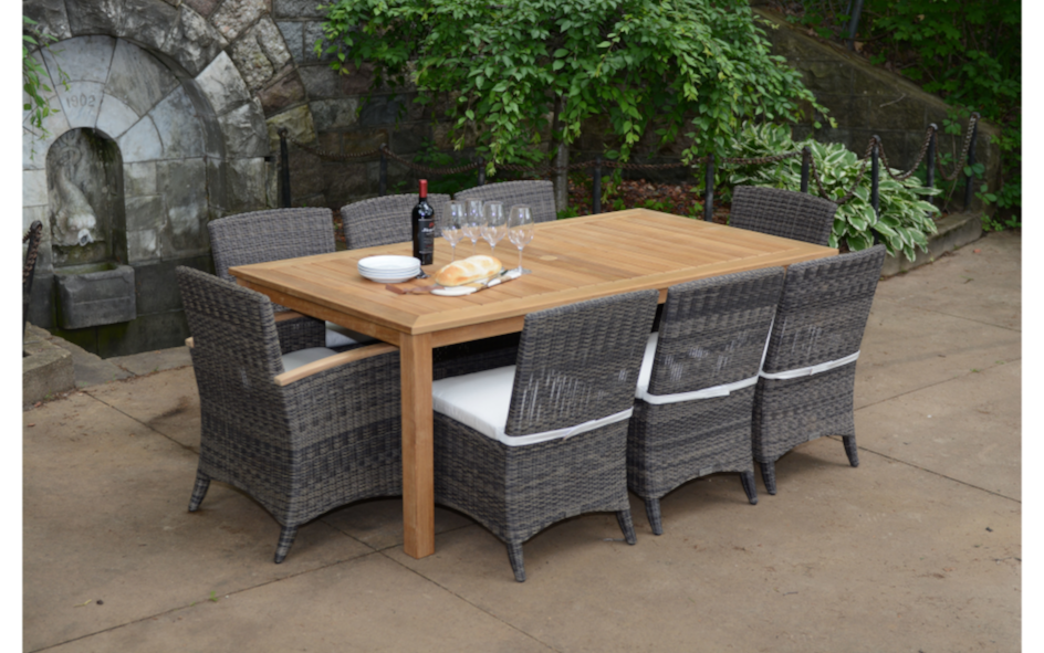 Newport 86" Rectangle Dining Table-Three Birds Casual Outdoor-Threeb-NP86DN-Outdoor Dining Tables-2-France and Son