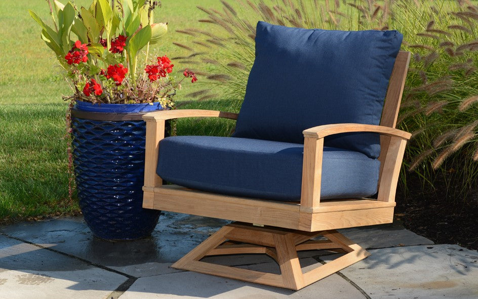 St. Lucia Swivel Chair-Three Birds Casual Outdoor-Threeb-SL50S-Outdoor Lounge Chairs-2-France and Son