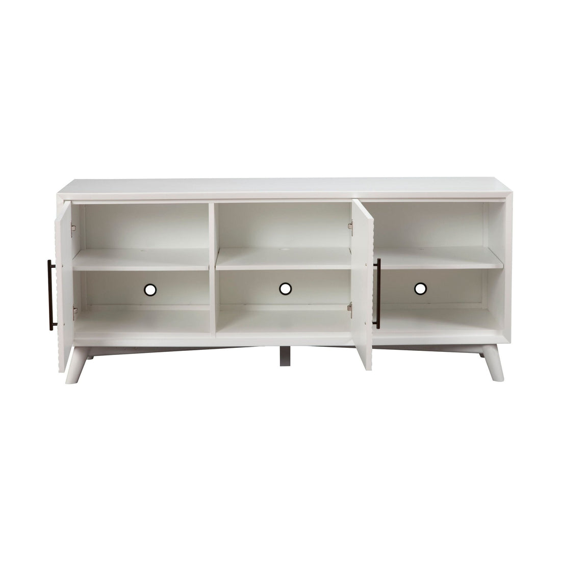 Tranquility TV Console - White-Alpine Furniture-Alpine-1867-10-Media Storage / TV Stands-5-France and Son