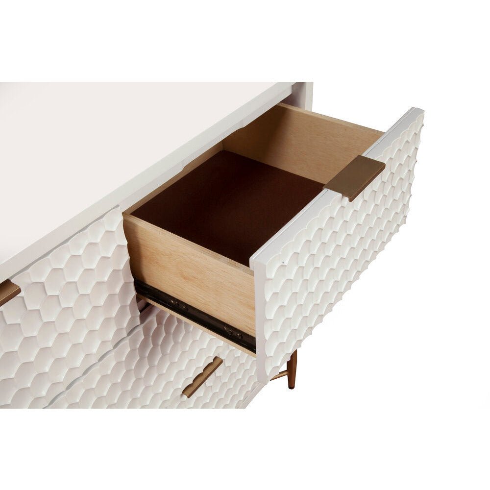 White Pearl TV Console-Origins by Alpine-Origins-6400-10-Media Storage / TV Stands-4-France and Son
