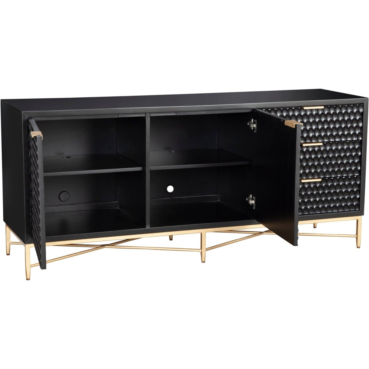 White Pearl TV Console-Origins by Alpine-Origins-6400-10-Media Storage / TV StandsWhite-7-France and Son